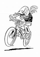 Bmx Bike Illustration Bikes Small Cartoon Drawing Racing Coloring Pages Haro Bob Cam Designs Freestyle Old Helmet 3d Velo Choose sketch template