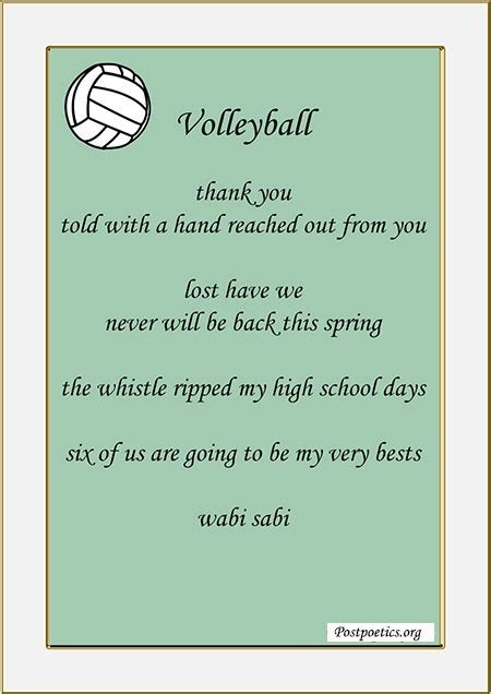 10 Famous Volleyball Poems For Inspiration That Rhyme