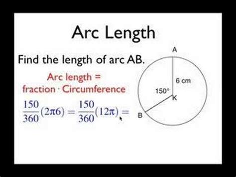 First calculate what fraction of a full turn the angle is. Geo ScreenCast 12: Arc Length - YouTube