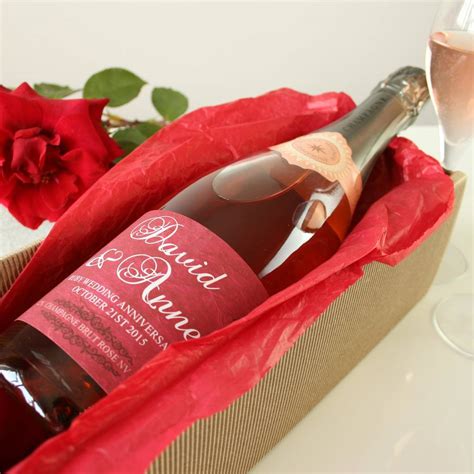 20% off with code summerpartyz. Ruby 40th Wedding Anniversary Personalised Champagne By ...