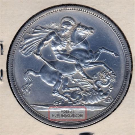 Great Britain Crown 1887 Silver Coin Queen Victoria