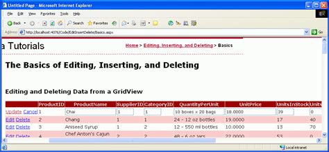 Gridview Row Edit Delete And Update Newlinebinary