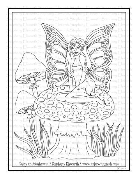 Fairy Mushroom Coloring Pages Coloring Pages
