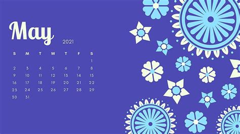 May 2021 Calendar Hd Wallpaper Pxfuel