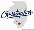 Map of Christopher, IL, Illinois