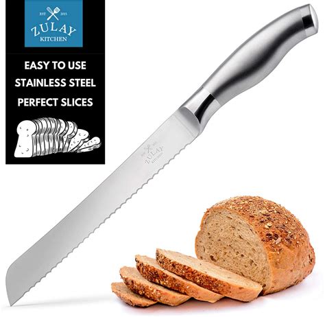 Orblue Serrated Bread Knife Ultra Sharp Stainless Steel Bread Cutter