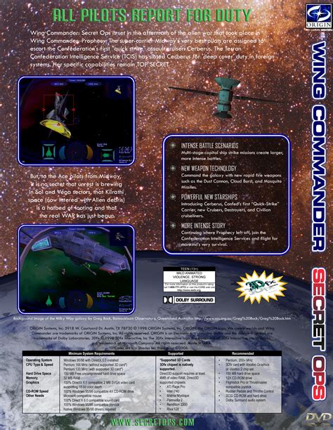 Wing Commander Secret Ops Images Launchbox Games Database