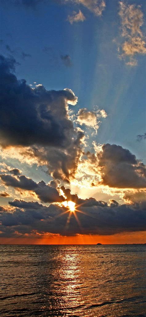 Clouds Sea Sunset Sun Rays Iphone 11 Pro Xs Max Hawaii Sunset Hd