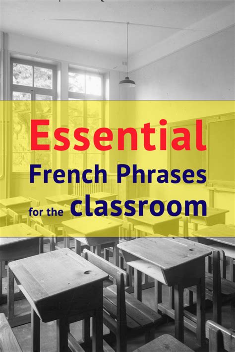 111 Essential French Phrases For The Classroom