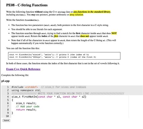 Solved C String Functions Write The Following Function Chegg Com