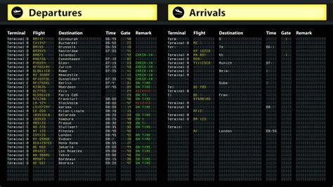 Airport Timetable Arrivals Departures Board Changing Stock Footage