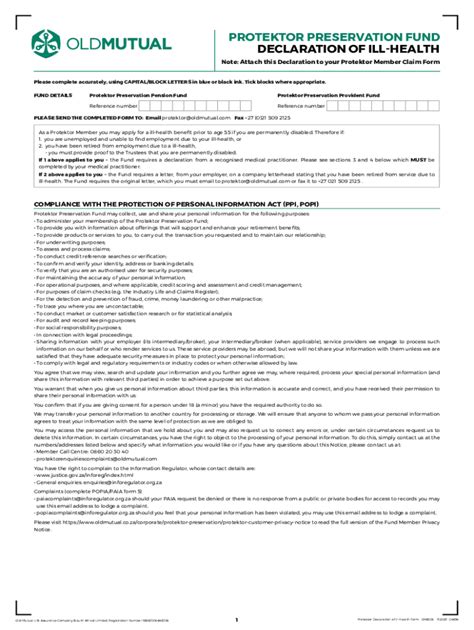 Fillable Online Protektor Retirement Claim Form Pdf Fax Email Print