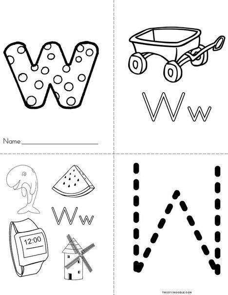 Letter W Preschool Worksheets Dell Printable