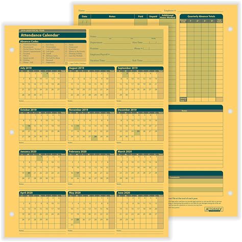 Low Price Complyright Fiscal Year Attendance Calendar 2019 2020