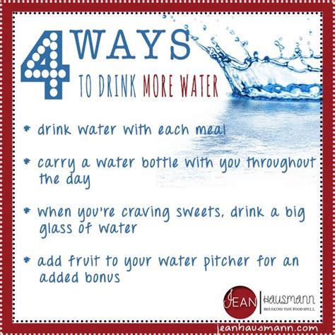 Four Ways To Drink More Water Infographic A Day