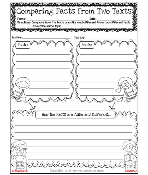 Text Feature 5th Grade Worksheet