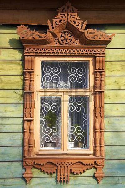 Decorative Wooden Windows House Exteriors In Traditional Russian Style