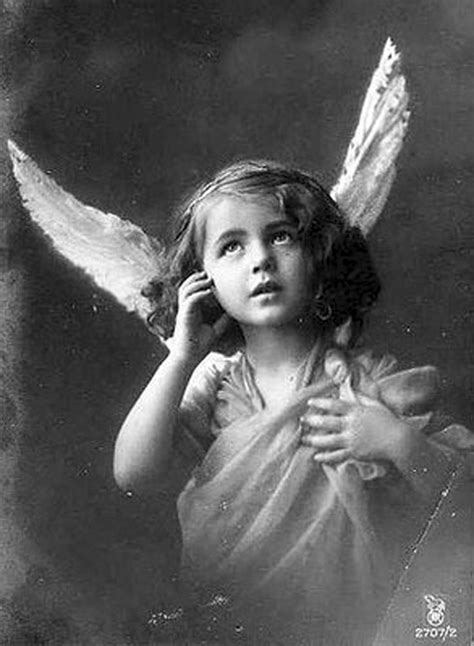Vintage Picture Of Girl With Angel Wings Angel Angel