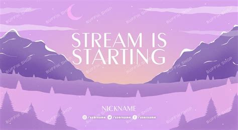 5x Cute Twitch Overlays For Stream Aesthetic Pink Moon Etsy Twitch