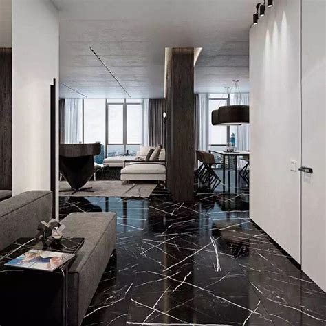 Nero Marquita Black Marble Tile Bedroom Marble Flooring Design