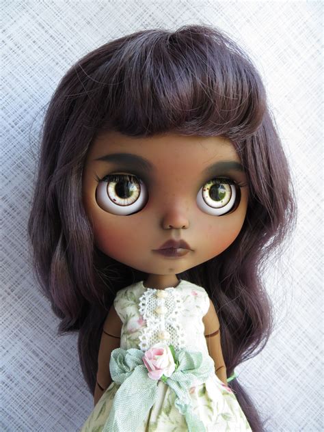 custom blythe doll ooak blythe with super black skin tbl в 2020 г Куклы блайз и Куклы