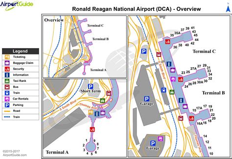 National Airport Map Washington National Airport Map District Of