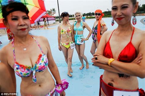 age is nothing but a number chinese grandmas strut their stuff down the runway in bikinis for