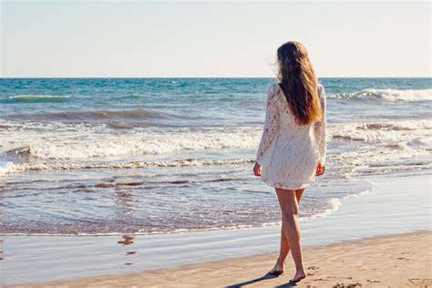 Immagini Belle Spiaggia Mare Costa Sabbia Oceano Ragazza Luce