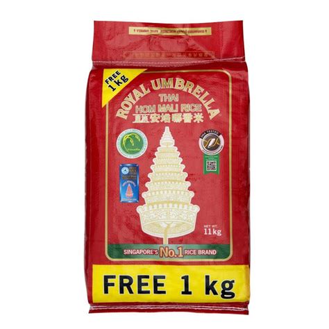 Fragrant Thai Hommali Rice 10kg Free 1kg Royal Umbrella Shopee
