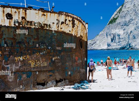 Mv Panagiotis At Navagio Shipwreck Bay Zakynthos Stock Photo