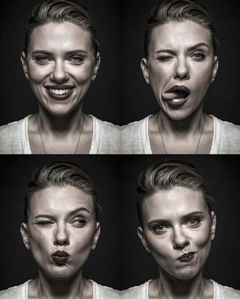 Scarlett Johansson Funny Face Photos Face Expressions Celebrity