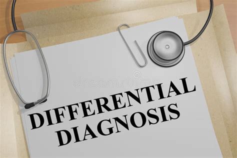 Differential Diagnosis Medical Concept Stock Illustration