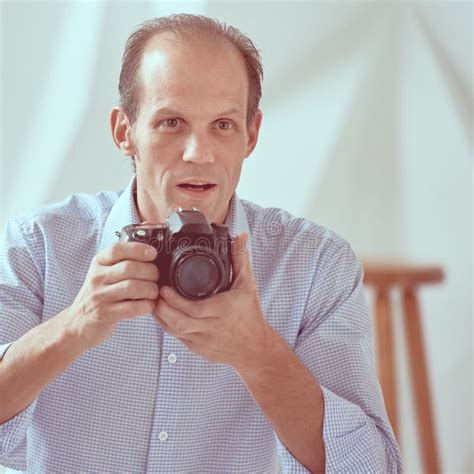 Photographer Man During Work Stock Image Image Of Male Professional