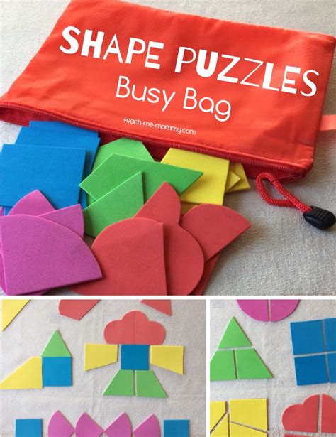 Shape Puzzles Busy Bag - Teach Me Mommy
