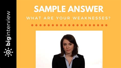 Let's say they ask you, what are your top 3 weaknesses? this is a bit tougher… not only because you have to think of 3 different things while. What Are Your Weaknesses? - Sample Answer - YouTube