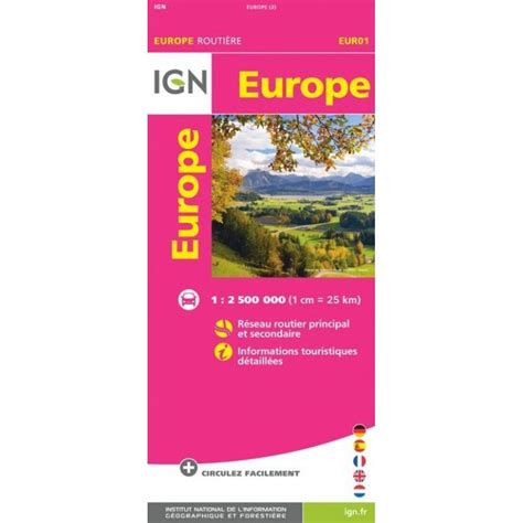 Europe Ign Road And Tourist Map Eur01