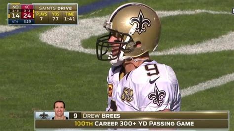 Drew Brees Becomes First Player With 100 Games Of 300 Pass Yards