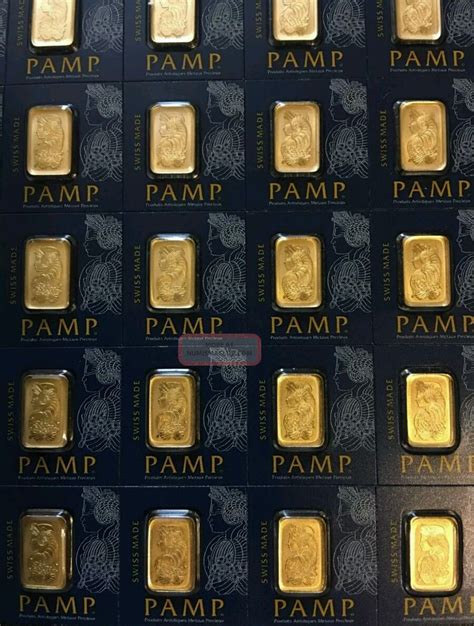 1 Gram Pamp Suisse Pure Gold Bar In Assay 9995 Fine Gold Certified