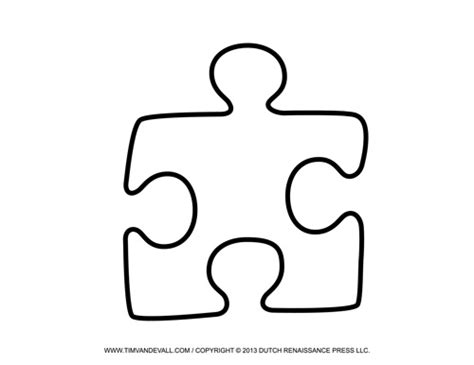 Free printable diy jigsaw puzzle patterns and stencils. Blank Puzzle Piece Template - Free Single Puzzle Piece ...