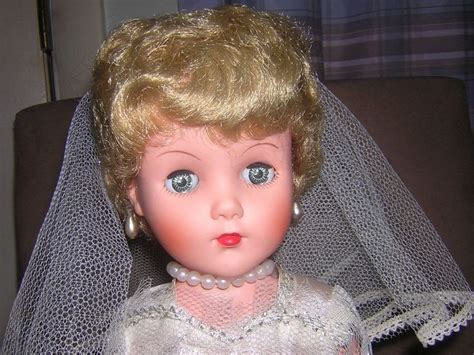 Early 1960s Bride Doll Orig Gown And Shoes Vinyl Grocery Store Xcellent