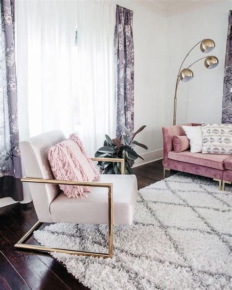 Modern Glam Chic Style Wohnzimmer Gold Velvet Luxe Home Decor Diy