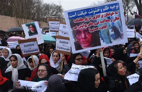 Afghan Protesters Demand Justice For Woman Killed By Mob The New York