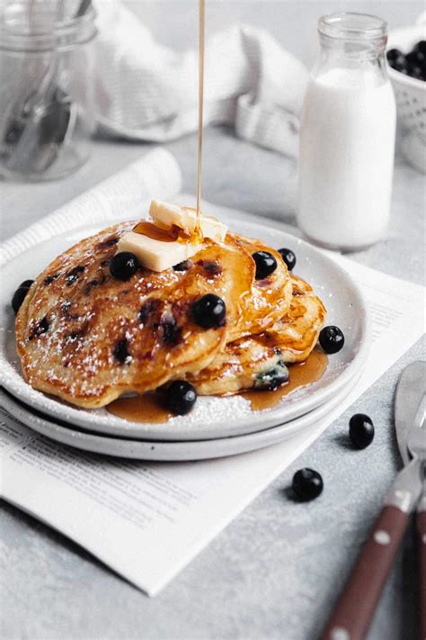 Fluffy Blueberry Pancakes Broma Bakery