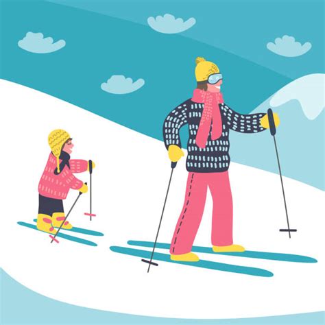 Learning To Ski Illustrations Royalty Free Vector Graphics And Clip Art