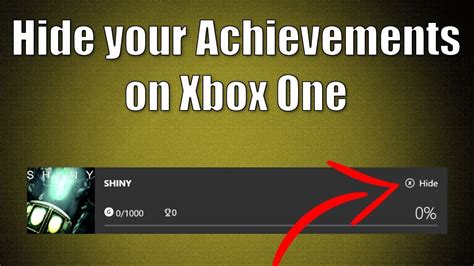 How To Hide Achievements On Your Xbox One Youtube