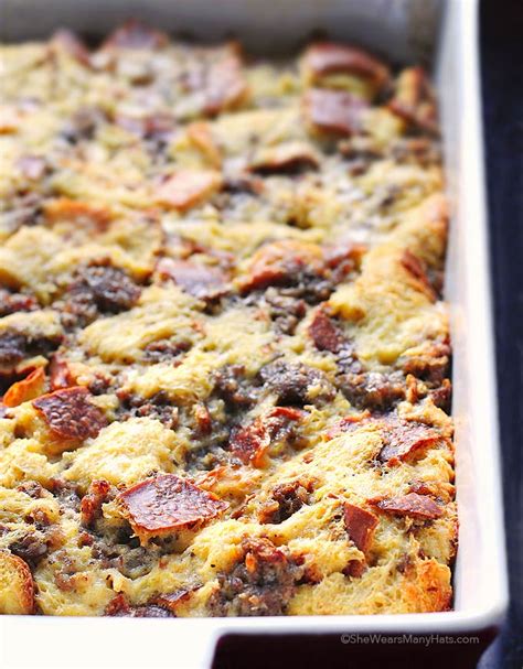 Kosher salt and freshly cracked black pepper. Easy Sausage Cheese Breakfast Casserole Recipe | She Wears Many Hats