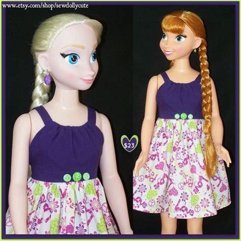 My Size Barbie Doll Disney S Frozen Elsa Anna By Sewdollycute My Size Barbie Frozen Elsa