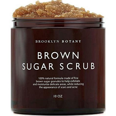 Brooklyn Botany Brown Sugar Body Scrub Great As Face Scrub And Exfoliating Body Scrub For Acne