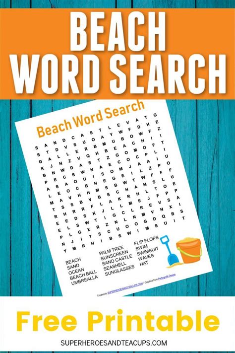 Beach Word Search Free Printable Learning Ideas For Parents Beach