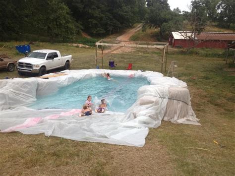 Arkansas Swimming Pool Diy Swimming Pool Homemade Swimming Pools Hay Bale Pool